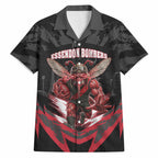 Personalised Essendon Bombers Football Hawaiian Shirt Fierce Mosquito Mascot 3D Grunge City Art