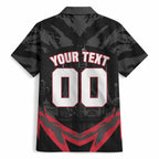 Personalised Essendon Bombers Football Hawaiian Shirt Fierce Mosquito Mascot 3D Grunge City Art