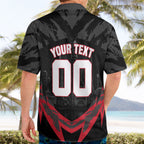 Personalised Essendon Bombers Football Hawaiian Shirt Fierce Mosquito Mascot 3D Grunge City Art