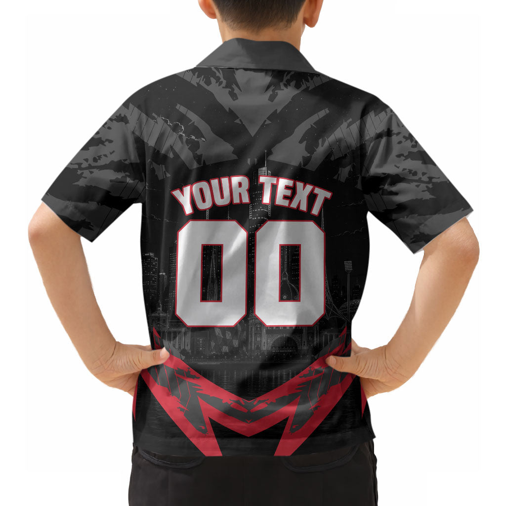 Personalised Essendon Bombers Football Hawaiian Shirt Fierce Mosquito Mascot 3D Grunge City Art