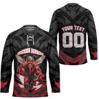 Personalised Essendon Bombers Football Hockey Jersey Fierce Mosquito Mascot 3D Grunge City Art