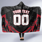 Personalised Essendon Bombers Football Hooded Blanket Fierce Mosquito Mascot 3D Grunge City Art