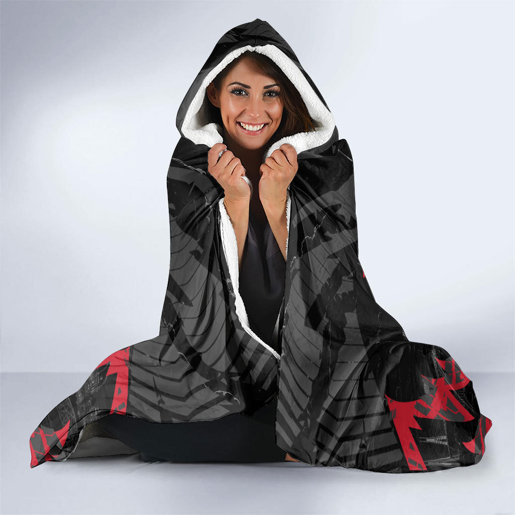Personalised Essendon Bombers Football Hooded Blanket Fierce Mosquito Mascot 3D Grunge City Art