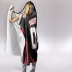 Personalised Essendon Bombers Football Hooded Blanket Fierce Mosquito Mascot 3D Grunge City Art