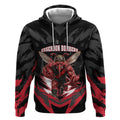 Personalised Essendon Bombers Football Hoodie Fierce Mosquito Mascot 3D Grunge City Art