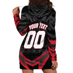 Personalised Essendon Bombers Football Hoodie Dress Fierce Mosquito Mascot 3D Grunge City Art
