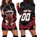 Personalised Essendon Bombers Football Hoodie Dress Fierce Mosquito Mascot 3D Grunge City Art