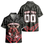 Personalised Essendon Bombers Football Kid Hawaiian Shirt Fierce Mosquito Mascot 3D Grunge City Art