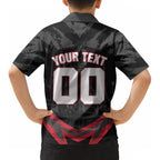 Personalised Essendon Bombers Football Kid Hawaiian Shirt Fierce Mosquito Mascot 3D Grunge City Art