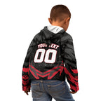 Personalised Essendon Bombers Football Kid Hoodie Fierce Mosquito Mascot 3D Grunge City Art