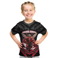 Personalised Essendon Bombers Football Kid T Shirt Fierce Mosquito Mascot 3D Grunge City Art