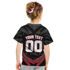 Personalised Essendon Bombers Football Kid T Shirt Fierce Mosquito Mascot 3D Grunge City Art