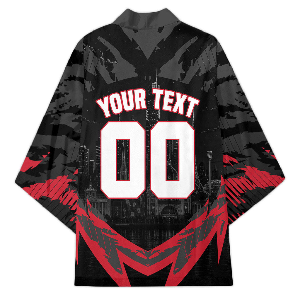 Personalised Essendon Bombers Football Kimono Fierce Mosquito Mascot 3D Grunge City Art
