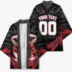 Personalised Essendon Bombers Football Kimono Fierce Mosquito Mascot 3D Grunge City Art