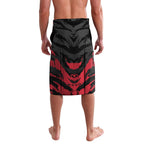 Personalised Essendon Bombers Football Lavalava Fierce Mosquito Mascot 3D Grunge City Art
