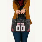 Personalised Essendon Bombers Football Leather Bag Fierce Mosquito Mascot 3D Grunge City Art