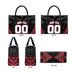 Personalised Essendon Bombers Football Leather Bag Fierce Mosquito Mascot 3D Grunge City Art