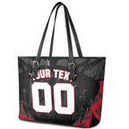 Personalised Essendon Bombers Football Leather Tote Bag Fierce Mosquito Mascot 3D Grunge City Art