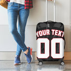 Personalised Essendon Bombers Football Luggage Cover Fierce Mosquito Mascot 3D Grunge City Art