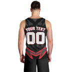 Personalised Essendon Bombers Football Men Tank Top Fierce Mosquito Mascot 3D Grunge City Art