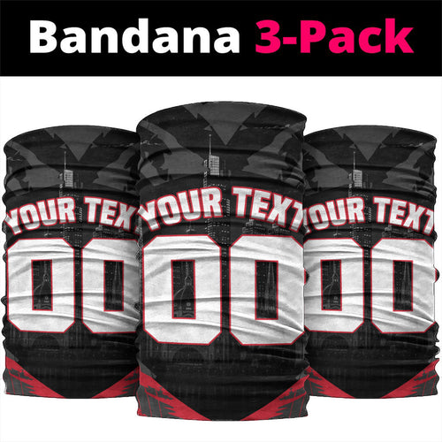 Personalised Essendon Bombers Football Neck Gaiter Fierce Mosquito Mascot 3D Grunge City Art
