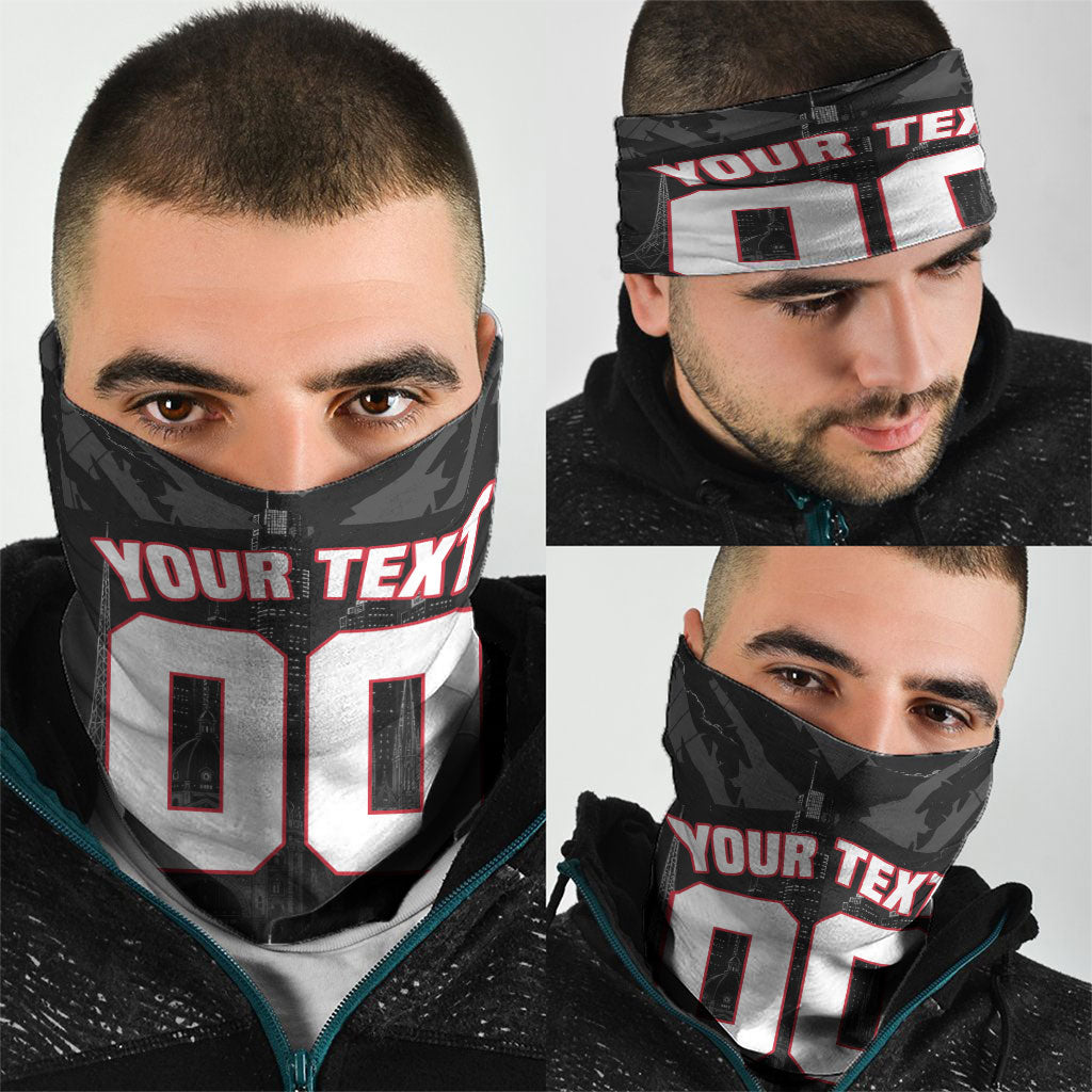 Personalised Essendon Bombers Football Neck Gaiter Fierce Mosquito Mascot 3D Grunge City Art