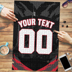 Personalised Essendon Bombers Football Puzzle Fierce Mosquito Mascot 3D Grunge City Art