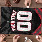 Personalised Essendon Bombers Football Puzzle Fierce Mosquito Mascot 3D Grunge City Art