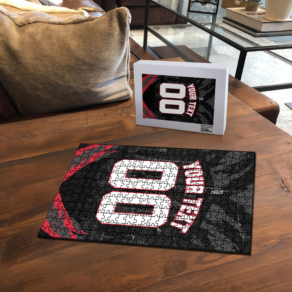 Personalised Essendon Bombers Football Puzzle Fierce Mosquito Mascot 3D Grunge City Art