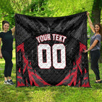 Personalised Essendon Bombers Football Quilt Fierce Mosquito Mascot 3D Grunge City Art