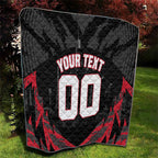 Personalised Essendon Bombers Football Quilt Fierce Mosquito Mascot 3D Grunge City Art