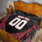 Personalised Essendon Bombers Football Quilt Fierce Mosquito Mascot 3D Grunge City Art