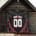Personalised Essendon Bombers Football Quilt Fierce Mosquito Mascot 3D Grunge City Art
