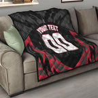Personalised Essendon Bombers Football Quilt Fierce Mosquito Mascot 3D Grunge City Art