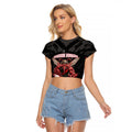 Personalised Essendon Bombers Football Raglan Cropped T Shirt Fierce Mosquito Mascot 3D Grunge City Art