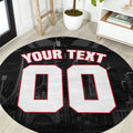 Personalised Essendon Bombers Football Round Carpet Fierce Mosquito Mascot 3D Grunge City Art