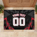 Personalised Essendon Bombers Football Rubber Doormat Fierce Mosquito Mascot 3D Grunge City Art