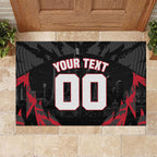 Personalised Essendon Bombers Football Rubber Doormat Fierce Mosquito Mascot 3D Grunge City Art