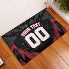 Personalised Essendon Bombers Football Rubber Doormat Fierce Mosquito Mascot 3D Grunge City Art