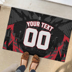 Personalised Essendon Bombers Football Rubber Doormat Fierce Mosquito Mascot 3D Grunge City Art