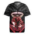 Personalised Essendon Bombers Football Rugby Jersey Fierce Mosquito Mascot 3D Grunge City Art