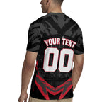 Personalised Essendon Bombers Football Rugby Jersey Fierce Mosquito Mascot 3D Grunge City Art