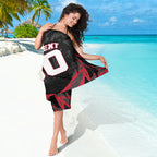 Personalised Essendon Bombers Football Sarong Fierce Mosquito Mascot 3D Grunge City Art