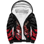 Personalised Essendon Bombers Football Sherpa Hoodie Fierce Mosquito Mascot 3D Grunge City Art