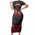 Personalised Essendon Bombers Football Short Sleeve Bodycon Dress Fierce Mosquito Mascot 3D Grunge City Art
