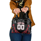 Personalised Essendon Bombers Football Shoulder Handbag Fierce Mosquito Mascot 3D Grunge City Art