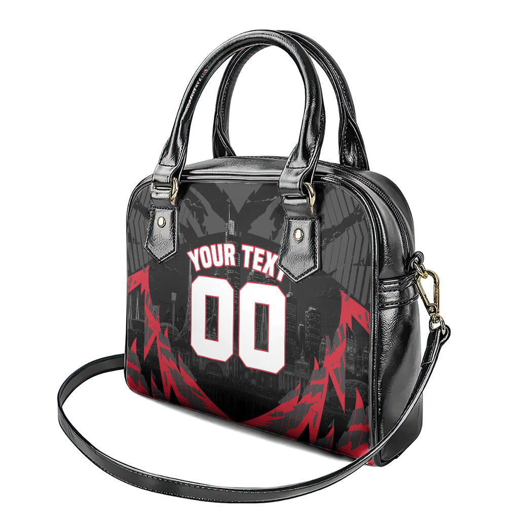 Personalised Essendon Bombers Football Shoulder Handbag Fierce Mosquito Mascot 3D Grunge City Art