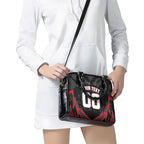 Personalised Essendon Bombers Football Shoulder Handbag Fierce Mosquito Mascot 3D Grunge City Art