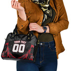Personalised Essendon Bombers Football Shoulder Handbag Fierce Mosquito Mascot 3D Grunge City Art