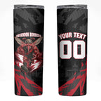 Personalised Essendon Bombers Football Skinny Tumbler Fierce Mosquito Mascot 3D Grunge City Art